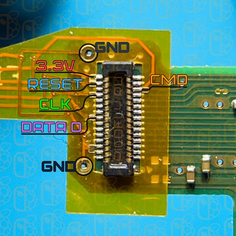Nintendo SWITCH PicoFly CORE установка желтого шлейфа EMMC pinout